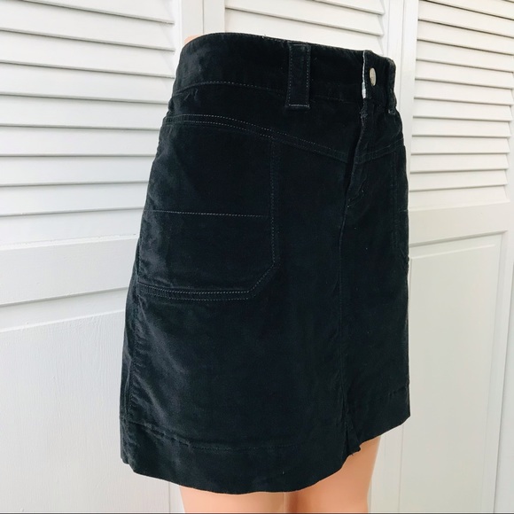 ATHLETA Black Washed Velvet Skirt Size 6 - Picture 3 of 7